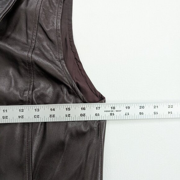 Ann Taylor Women's Brown Leather Vest Size Small USA Made - Picture 9 of 11